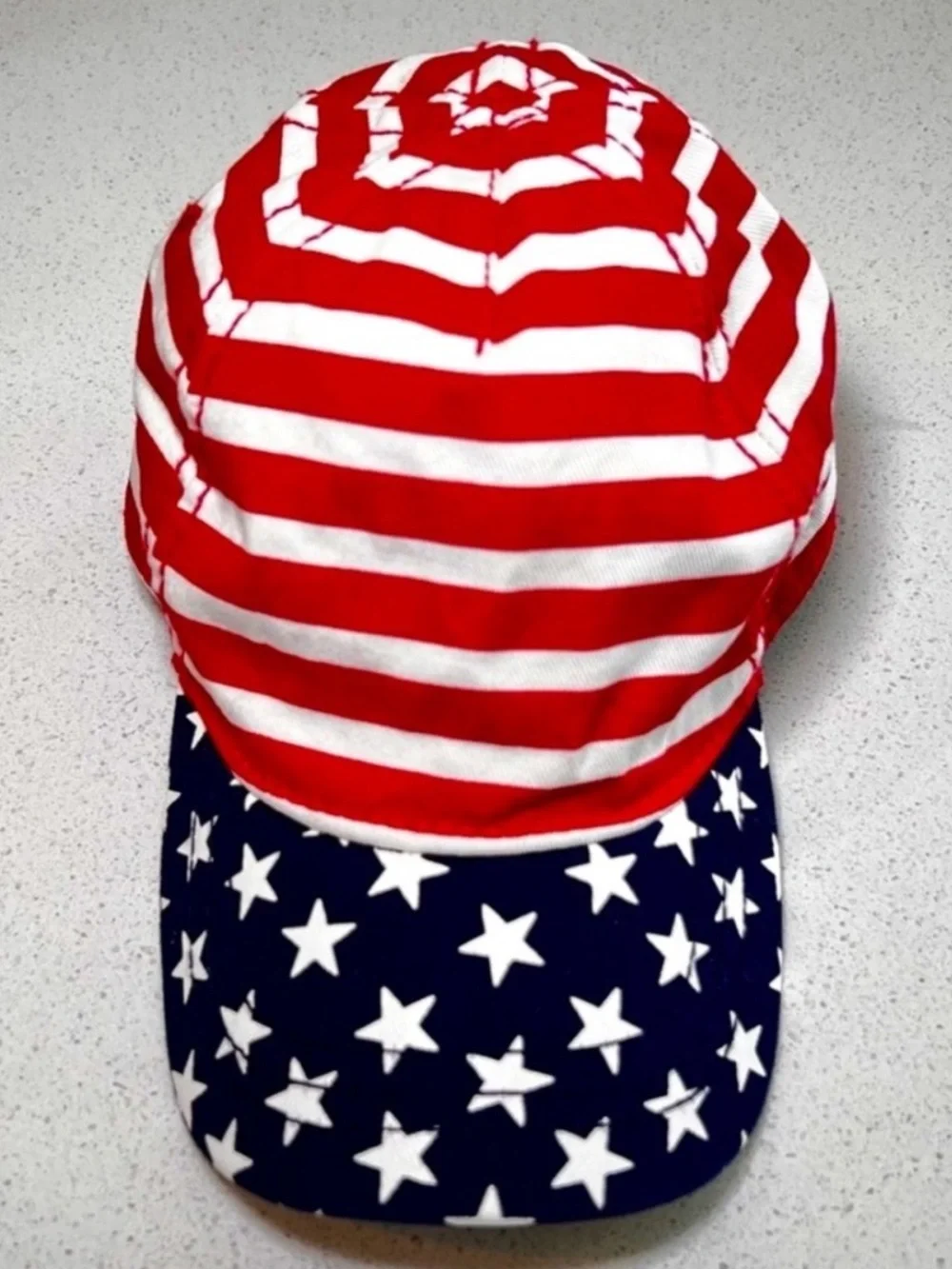 OLD NAVY Toddler Flag Hat XS Red White Blue USA Patriotic Baseball Cap